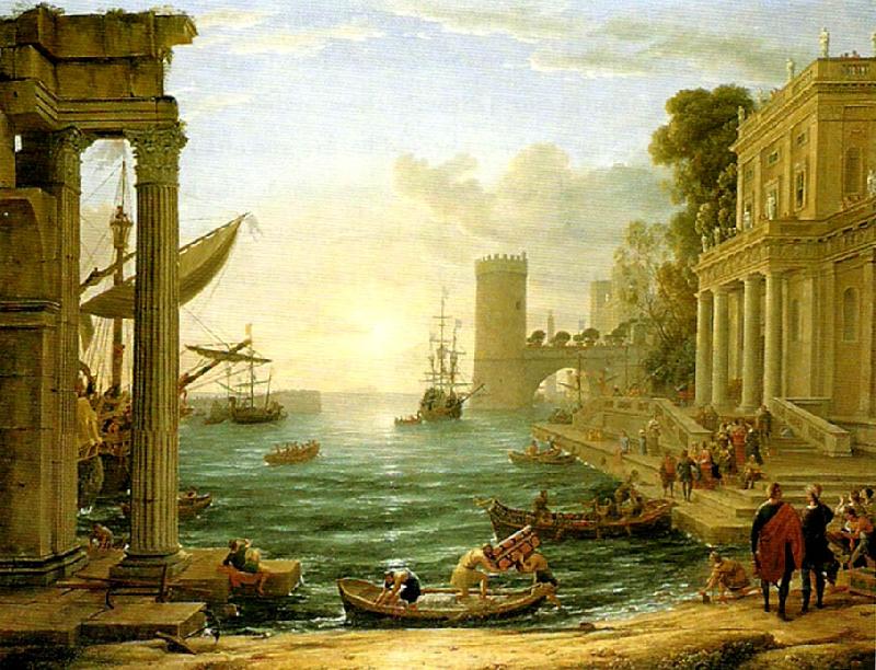 Claude Lorrain seaport with the embarkation of the queen of sheba